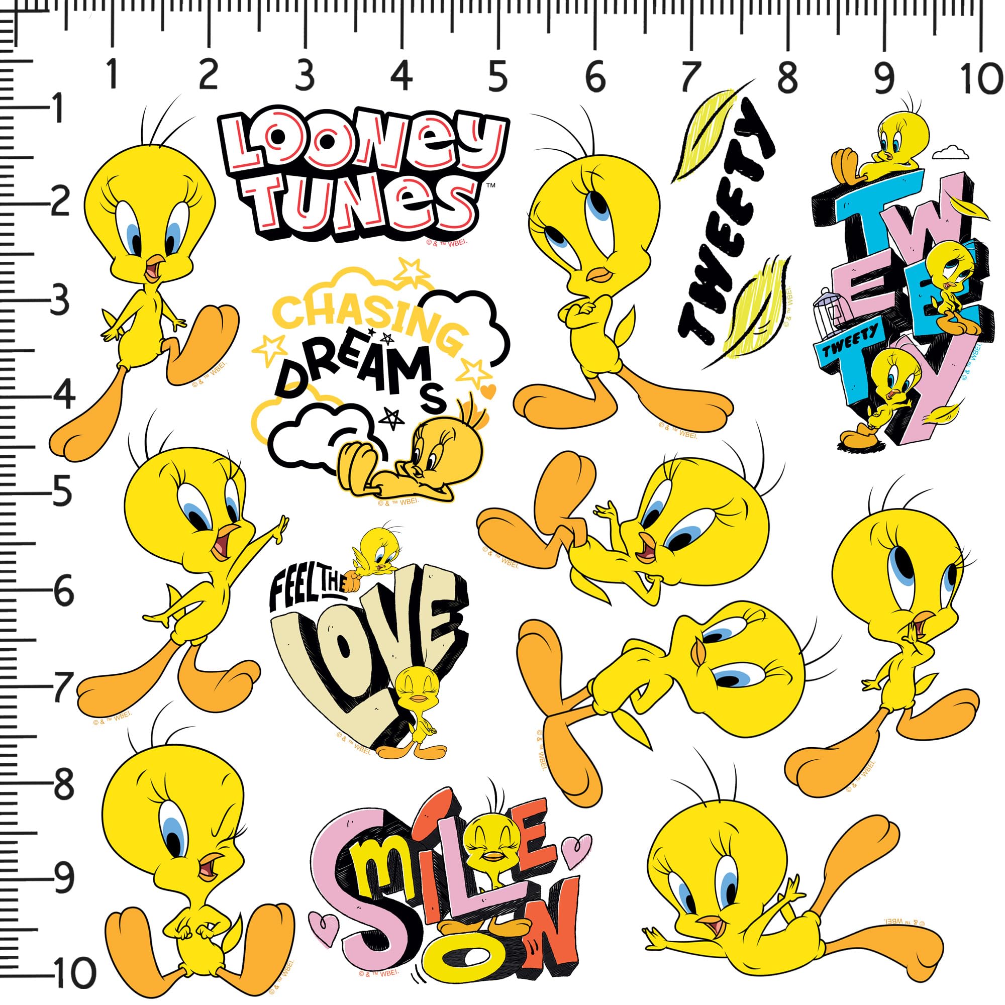 Amazon.com: Looney Tunes Tweety Collection 50ct Die Cut Vinyl